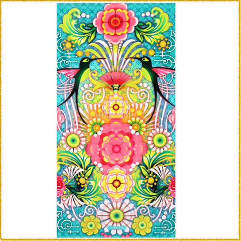 Beach Towel Microfibre Hummingbird