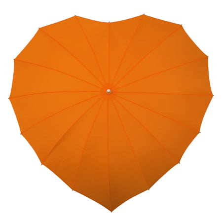 Ladies Umbrella Heart Shape Orange