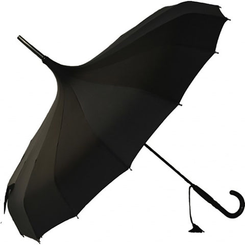 Ladies Umbrella Pagoda Oriental Black