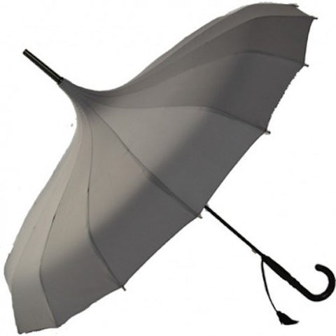 Ladies Umbrella Pagoda Oriental Charcoal