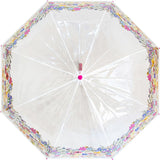 Ladies Umbrella Dome Floral Multi Pink