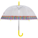 Ladies Umbrella Dome Rainbow Check