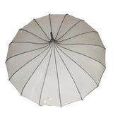 Ladies Umbrella Pagoda Ribbed Cream
