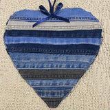 Decorative Denim Hanging Heart Decor (B)