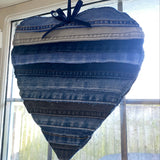 Decorative Denim Hanging Heart Decor (B)