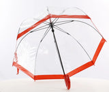 Ladies Umbrella Dome Clear Red Everyday