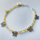 Butterfly Garden Anklet Handmade Genuine Crystal