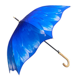 Ladies Umbrella Blue Gerbera Bloom Walking