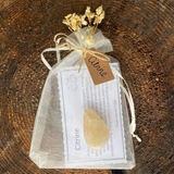 Citrine Tumblestone with Properties Card & Pouch