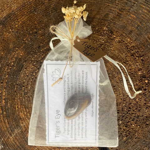 Tigers Eye T'Stone, Properties Card & Pouch