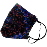 Floral patterned face mask on a white background