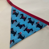 Beautiful Bunting Christmas Scottie Dog