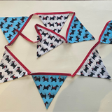 Beautiful Bunting Christmas Scottie Dog