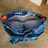 Upcycled Jeans Door Stop Blue Patterned Belt