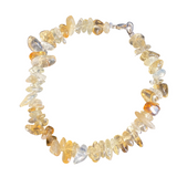 Citrine Chip Bracelet Silver Plated Clasp