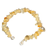 Citrine Chip Bracelet Silver Plated Clasp