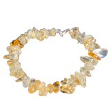 Citrine Chip Bracelet Silver Plated Clasp