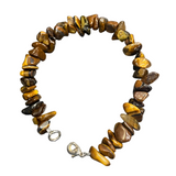 Tigers Eye Chip Bracelet and Crystal