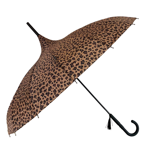Walking Umbrella Pagoda Classic Leopard Print