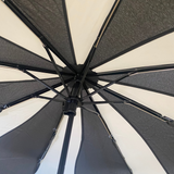 Compact Umbrella Ladies SOAKE Black Cream Swirl
