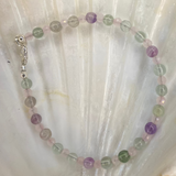 Crystal Bracelet Fluorite & Rose Quartz
