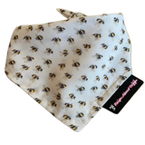 Dog Bandana Tie On Bee Print