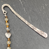 Handmade Tiger's Eye & Citrine Crystal Bookmark