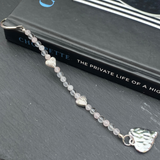 Handmade Rose & Clear Quartz Crystal Bookmark