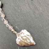 Handmade Rose & Clear Quartz Crystal Bookmark