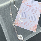 Handmade Rose & Clear Quartz Crystal Bookmark