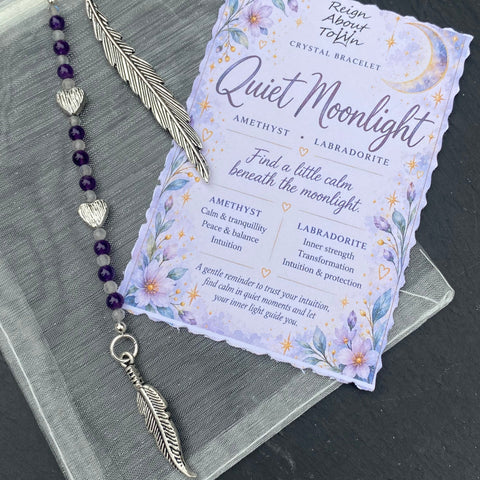 Handmade Amethyst & Labradorite Bookmark