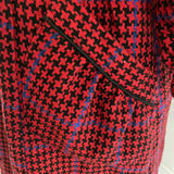 Ladies Vintage Jacket Size M Red Dogtooth