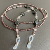 Glasses Chain Hematite and Rose