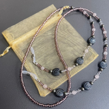 Glasses Chain Hematite and Rose