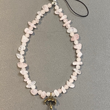 Rose Quartz Phone Strap Chip & Beads