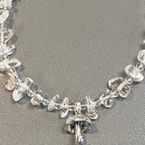 Clear Quartz Phone Strap Chip & Beads