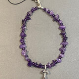 Amethyst Phone Strap Chip & Beads