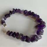 Amethyst Chip Bracelet and Crystal