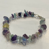Fluorite Chip Bracelet and Crystal