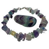 Fluorite Chip Bracelet and Crystal