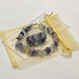 Fluorite Chip Bracelet and Crystal