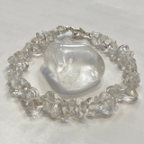 Clear Quartz Chip Bracelet and Crystal