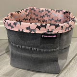 Denim Dog Toy Storage Box Personalised