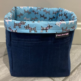 Denim Dog Toy Storage Box Personalised