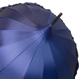 Walking Umbrella Pagoda Frilled Navy
