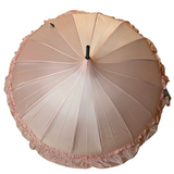Walking Umbrella Pagoda Frilled Pink