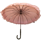 Walking Umbrella Pagoda Frilled Pink