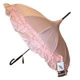 Walking Umbrella Pagoda Frilled Pink