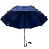 Walking Umbrella Pagoda Triple Frill Navy