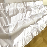 Walking Umbrella Pagoda Triple Frill White